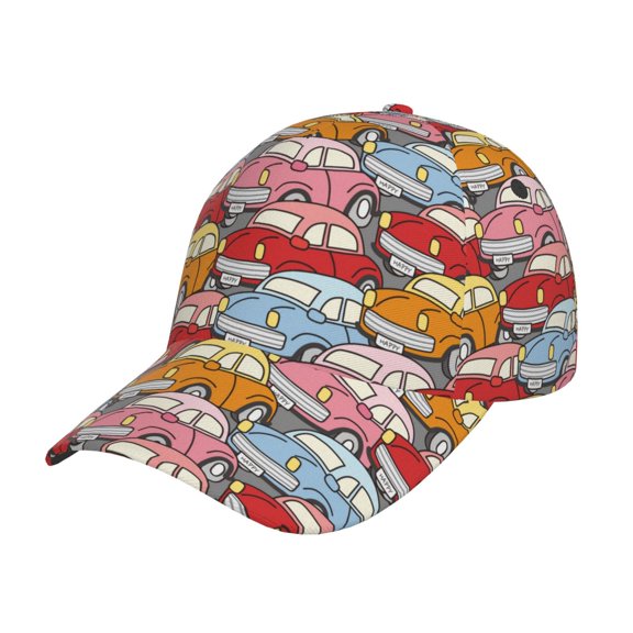 Kdxio Unisex Cute Cars Pattern Baseball Cap Unisex Washed Classic Adjustable Hat