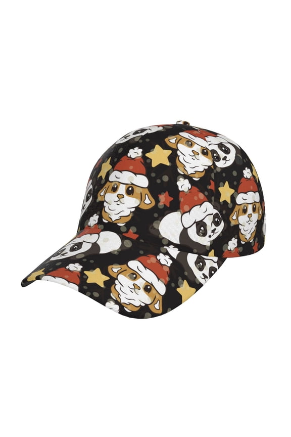 Unisex Cute Dog Panda Pattern Baseball Cap Unisex Washed Classic Adjustable Hat