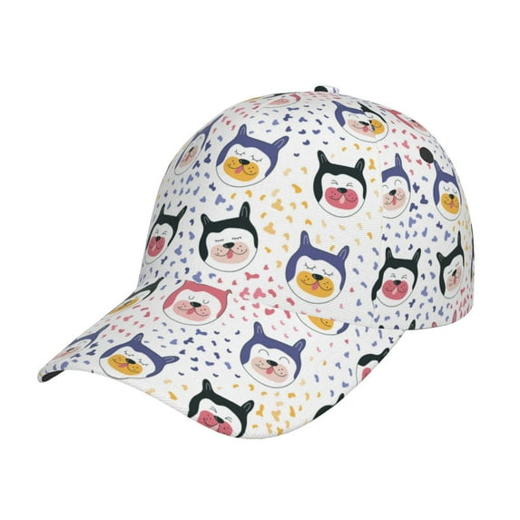 Kdxio Unisex Cute Dog Pattern Baseball Cap Unisex Washed Classic Adjustable Hat