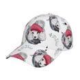 thumbnail image 1 of Kdxio Unisex Cute Poodle Dog Pattern Baseball Cap Unisex Washed Classic Adjustable Hat, 1 of 8