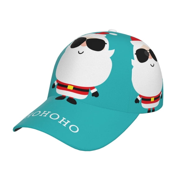 Kdxio Unisex Cute Santa Claus Pattern Baseball Cap Unisex Washed Classic Adjustable Hat