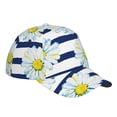 thumbnail image 1 of Kdxio Unisex Daisy Striped Nautical Pattern Baseball Cap Unisex Washed Classic Adjustable Hat, 1 of 7