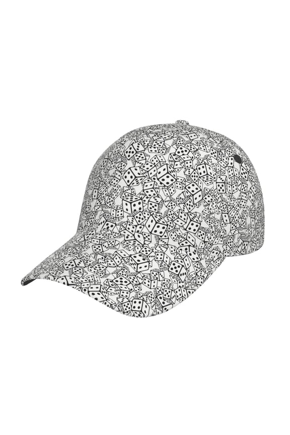 Unisex Dice Cubes Pattern Baseball Cap Unisex Washed Classic Adjustable Hat
