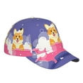 thumbnail image 1 of Kdxio Unisex Dog Washes in a Pink Bath Pattern Baseball Cap Unisex Washed Classic Adjustable Hat, 1 of 7