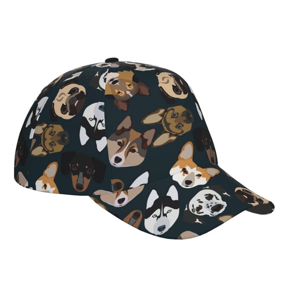 Kdxio Unisex Dogs Pattern Baseball Cap Unisex Washed Classic Adjustable Hat