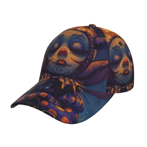 Kdxio Unisex Dreamy Jester Under Stars Pattern Baseball Cap Unisex Washed Classic Adjustable Hat