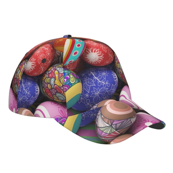 Kdxio Unisex Easter Eggs1 Pattern Baseball Cap Unisex Washed Classic Adjustable Hat