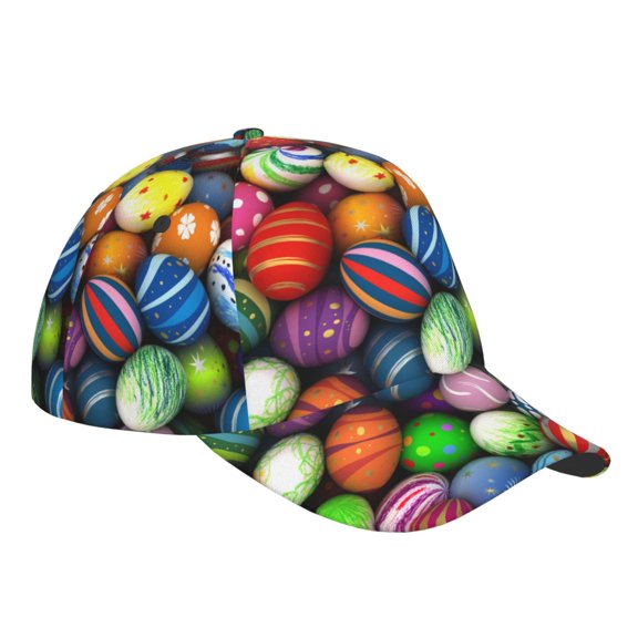 Kdxio Unisex Easter Eggs2 Pattern Baseball Cap Unisex Washed Classic Adjustable Hat