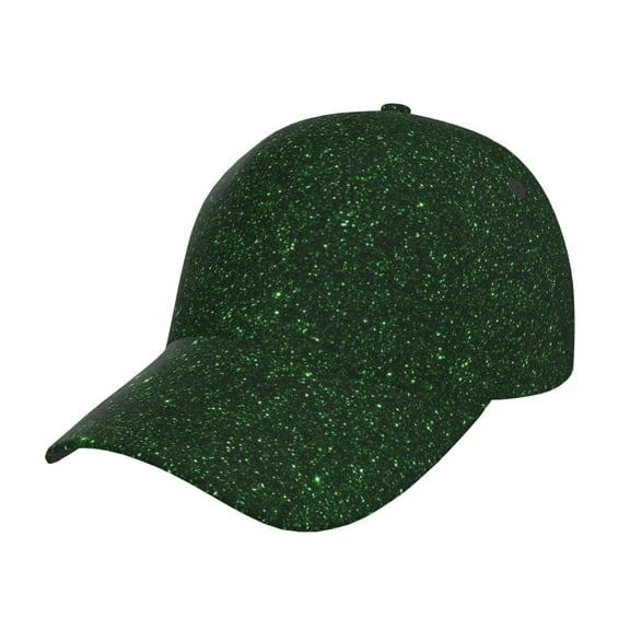 Kdxio Unisex Emerald Green Sparkling Pattern Baseball Cap Unisex Washed Classic Adjustable Hat