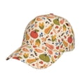 thumbnail image 1 of Kdxio Unisex Fall Pumpkin Pattern Baseball Cap Unisex Washed Classic Adjustable Hat, 1 of 5