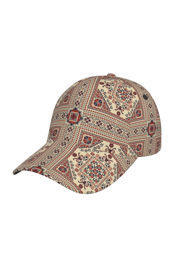 Unisex Fashion Tatreez1 Pattern Baseball Cap Unisex Washed Classic Adjustable Hat