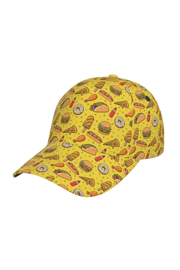 Unisex Fast Food 1 Pattern Baseball Cap Unisex Washed Classic Adjustable Hat