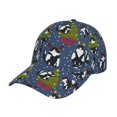 thumbnail image 1 of Kdxio Unisex Festive Cats and Trees Pattern Baseball Cap Unisex Washed Classic Adjustable Hat, 1 of 5