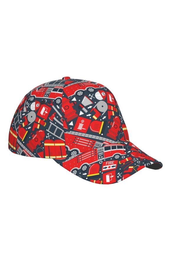 Unisex Fire Sign Pattern Baseball Cap Unisex Washed Classic Adjustable Hat