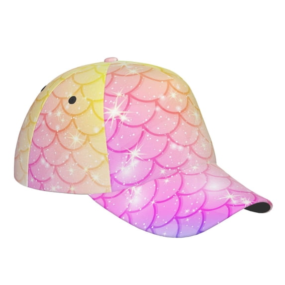 Kdxio Unisex Fish Scale Pattern Baseball Cap Unisex Washed Classic Adjustable Hat