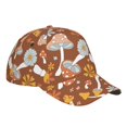 thumbnail image 1 of Kdxio Unisex Floral Hippie Mushrooms Pattern Baseball Cap Unisex Washed Classic Adjustable Hat, 1 of 7