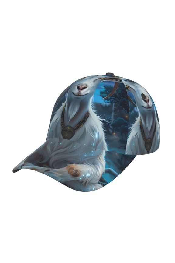 Unisex Forest Meditating Goat Pattern Baseball Cap Unisex Washed Classic Adjustable Hat
