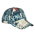 thumbnail image 1 of Kdxio Unisex France and Paris Pattern Baseball Cap Unisex Washed Classic Adjustable Hat, 1 of 1