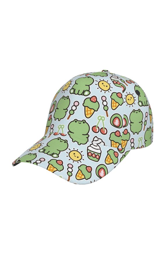 Unisex Frog With Sweet Pattern Baseball Cap Unisex Washed Classic Adjustable Hat
