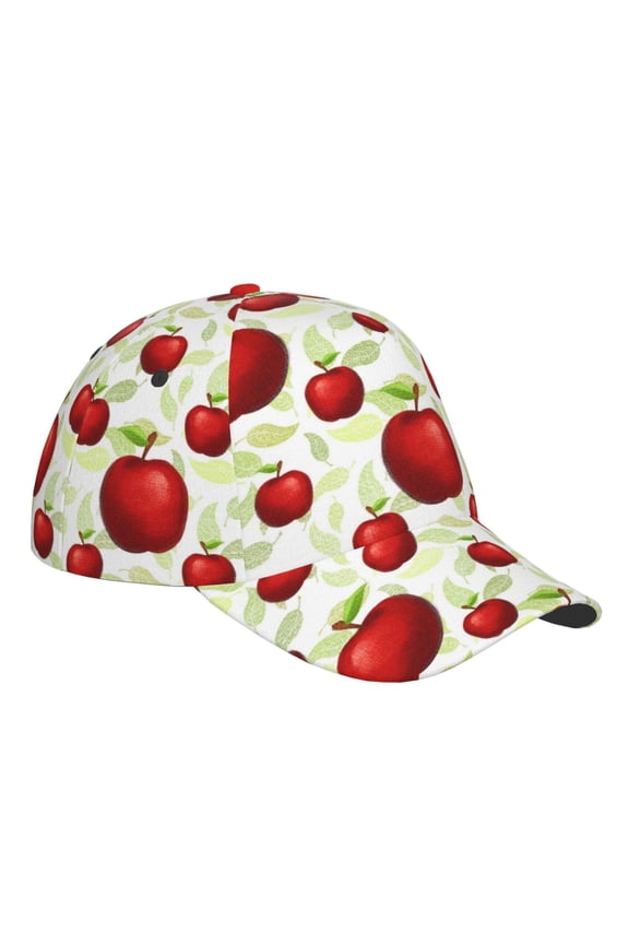 Unisex Fruit Apples Pattern Baseball Cap Unisex Washed Classic Adjustable Hat