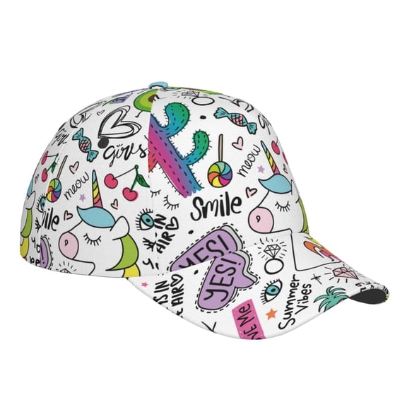 Kdxio Unisex Fun Animal with Unicorn Pattern Baseball Cap Unisex Washed Classic Adjustable Hat