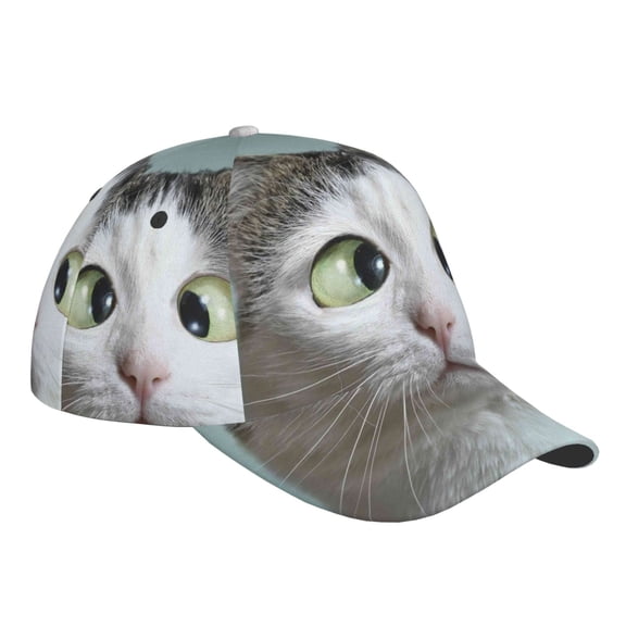 Kdxio Unisex Funny Cat Pattern Baseball Cap Unisex Washed Classic Adjustable Hat