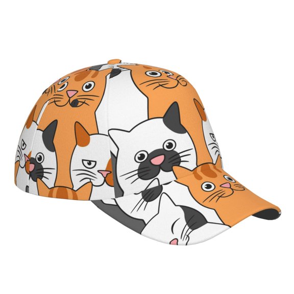 Kdxio Unisex Funny Cats Pattern Baseball Cap Unisex Washed Classic Adjustable Hat