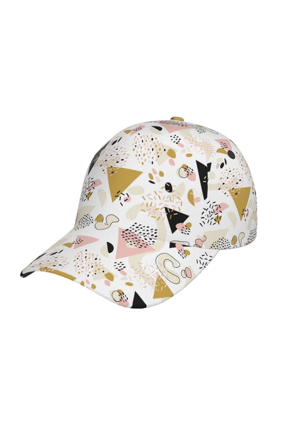 Unisex Geometric Triangle Pattern Baseball Cap Unisex Washed Classic Adjustable Hat