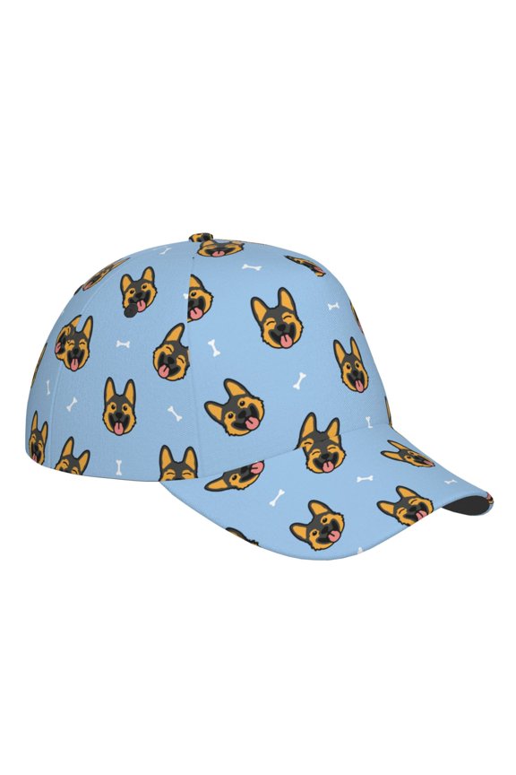 Unisex German Shepherd Puppy Pattern Baseball Cap Unisex Washed Classic Adjustable Hat
