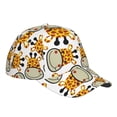 thumbnail image 1 of Kdxio Unisex Giraffes Head Pattern Baseball Cap Unisex Washed Classic Adjustable Hat, 1 of 7