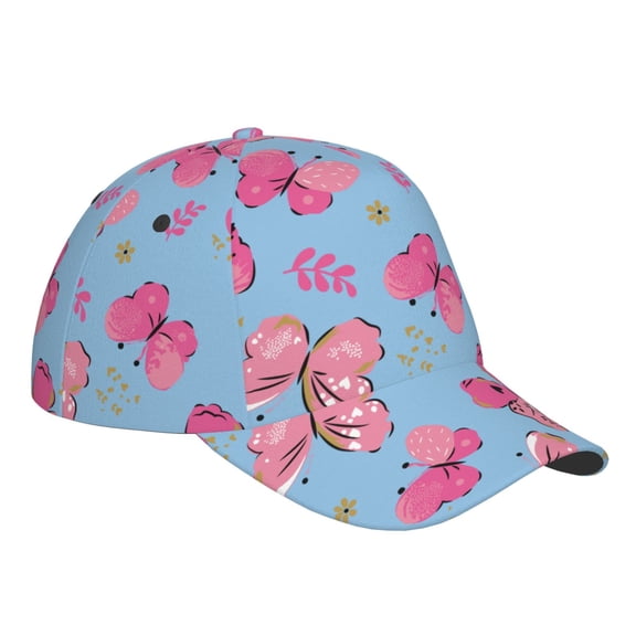 Kdxio Unisex Girl Butterfly Pattern Baseball Cap Unisex Washed Classic Adjustable Hat