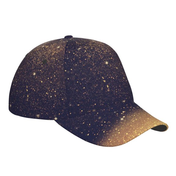 Kdxio Unisex Gold Black Glitter Pattern Baseball Cap Unisex Washed Classic Adjustable Hat
