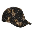 thumbnail image 1 of Kdxio Unisex Gold Glitter Pineapples Pattern Baseball Cap Unisex Washed Classic Adjustable Hat, 1 of 1