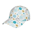thumbnail image 1 of Kdxio Unisex Gold Stars Blue Dots Pattern Pattern Baseball Cap Unisex Washed Classic Adjustable Hat, 1 of 5