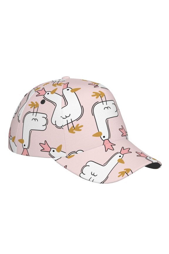 Unisex Goose Queen Pattern Baseball Cap Unisex Washed Classic Adjustable Hat