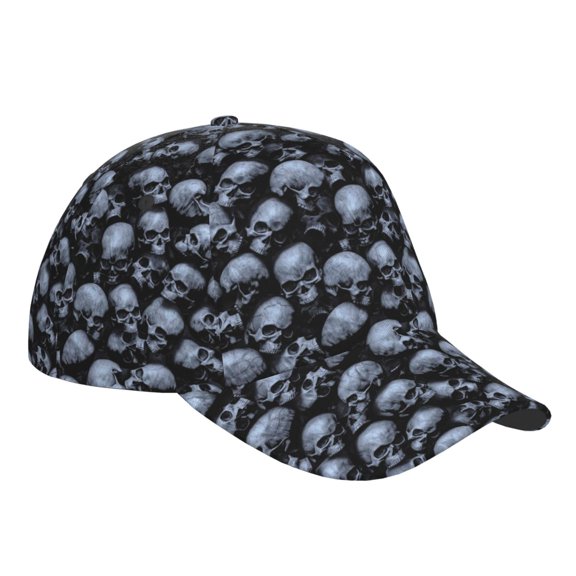 Kdxio Unisex Gothic Skull Pattern Baseball Cap Unisex Washed Classic Adjustable Hat