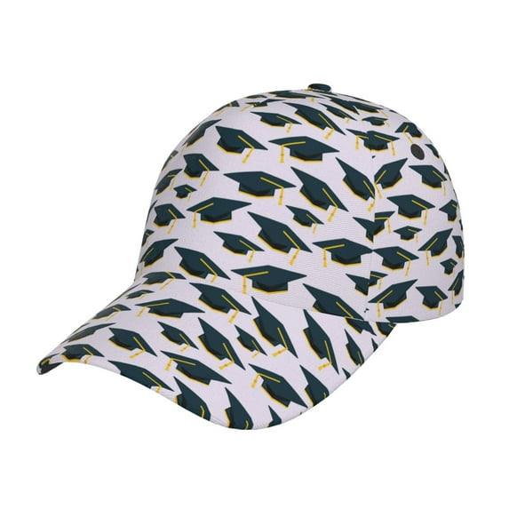 Kdxio Unisex Graduation Hats Pattern Baseball Cap Unisex Washed Classic Adjustable Hat