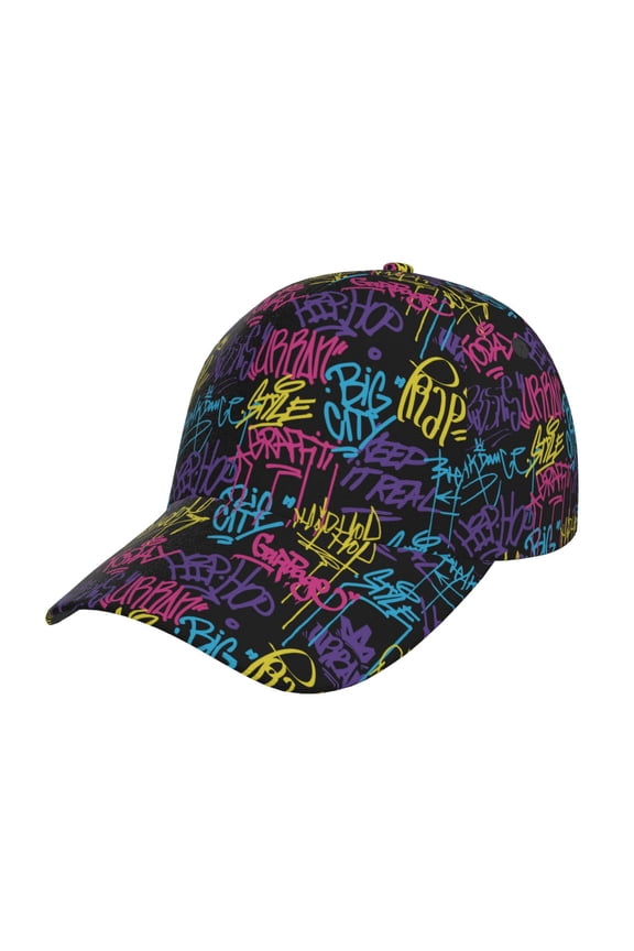 Unisex Graffiti Art Pattern Baseball Cap Unisex Washed Classic Adjustable Hat