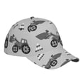 thumbnail image 1 of Kdxio Unisex Gray Tractor Pattern Baseball Cap Unisex Washed Classic Adjustable Hat, 1 of 7