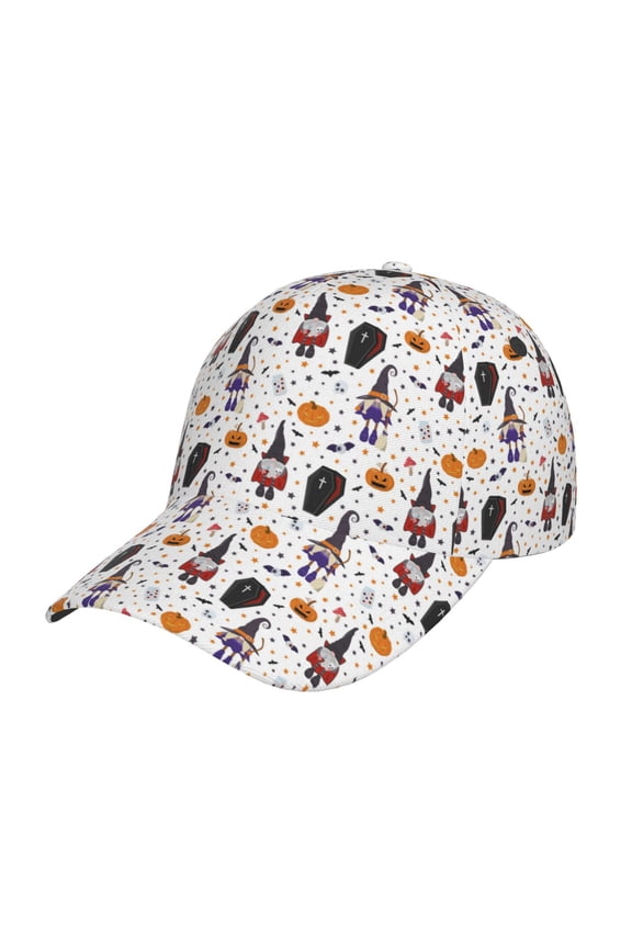 Unisex Halloween Gnome Pattern Baseball Cap Unisex Washed Classic Adjustable Hat