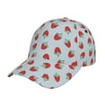 thumbnail image 1 of Kdxio Unisex Hand Drawn Strawberry Pattern Baseball Cap Unisex Washed Classic Adjustable Hat, 1 of 8