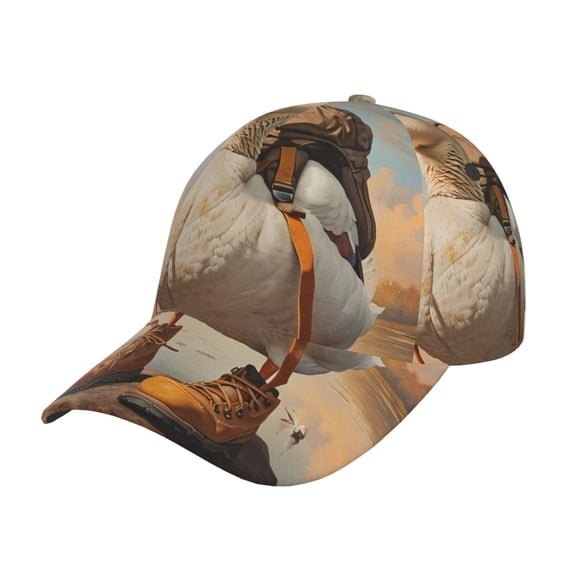 Kdxio Unisex Hiking Duck Pattern Baseball Cap Unisex Washed Classic Adjustable Hat