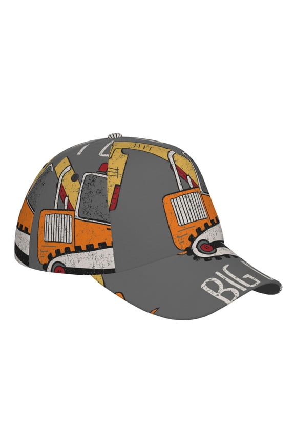 Unisex I Like Big Digger Pattern Baseball Cap Unisex Washed Classic Adjustable Hat
