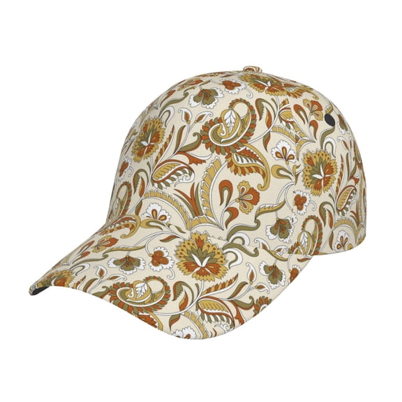 Kdxio Unisex Indian Paisley Pattern Baseball Cap Unisex Washed Classic Adjustable Hat