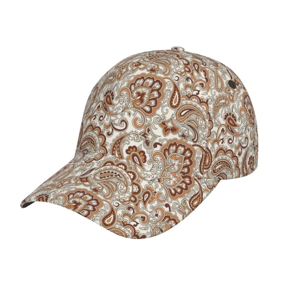 Kdxio Unisex Indian Paisley1 Pattern Baseball Cap Unisex Washed Classic Adjustable Hat