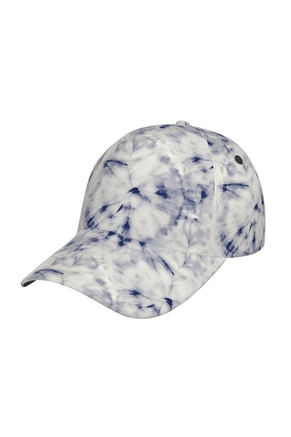 Unisex Indigo Tie Dye Pattern Baseball Cap Unisex Washed Classic Adjustable Hat