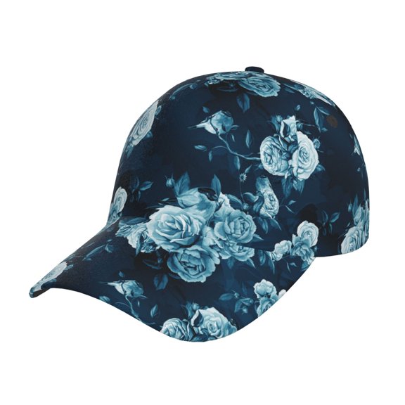 Kdxio Unisex Ink Rose Pattern Baseball Cap Unisex Washed Classic Adjustable Hat