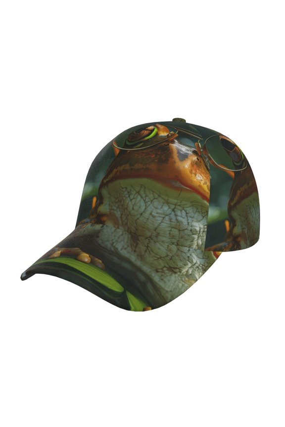 Unisex Intellectual Frog Pond Pattern Baseball Cap Unisex Washed Classic Adjustable Hat