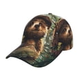 thumbnail image 1 of Kdxio Unisex Jungle Hat Bear Pattern Baseball Cap Unisex Washed Classic Adjustable Hat, 1 of 5