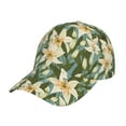 thumbnail image 1 of Kdxio Unisex Lilies Flowers Pattern Baseball Cap Unisex Washed Classic Adjustable Hat, 1 of 8